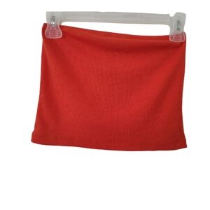 Shein Red Ribbed Tube Top. Size XS.
